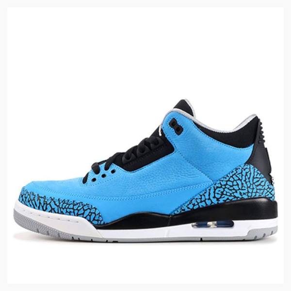 Blue Nike Retro Powder Basketball Shoes Men\'s Air Jordan 3 | JD-923MC