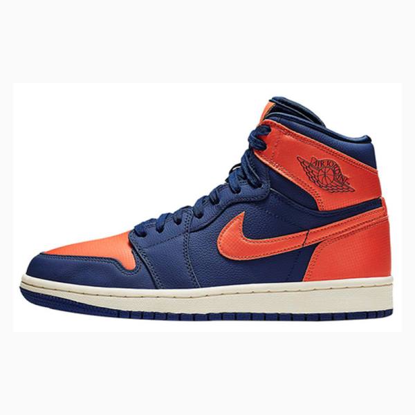 Blue / Orange Nike Retro HI PRM Void Basketball Shoes Women's Air Jordan 1 | JD-972VI