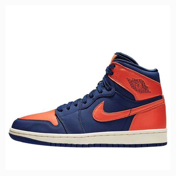 Blue / Orange Nike Retro HI PRM Void Basketball Shoes Women\'s Air Jordan 1 | JD-972VI