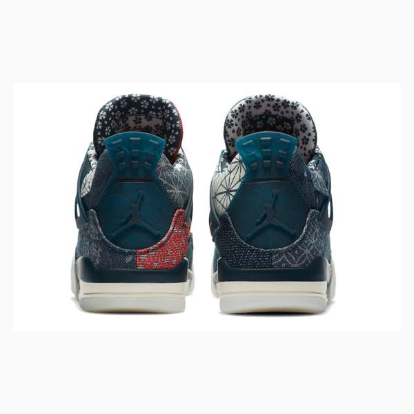 Blue / Red Nike Retro SE Deep Ocean Sashiko Basketball Shoes Men's Air Jordan 4 | JD-461PO