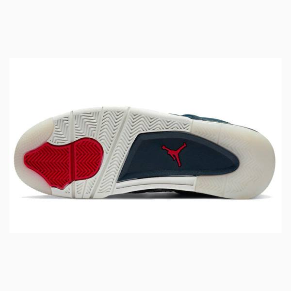 Blue / Red Nike Retro SE Deep Ocean Sashiko Basketball Shoes Men's Air Jordan 4 | JD-461PO