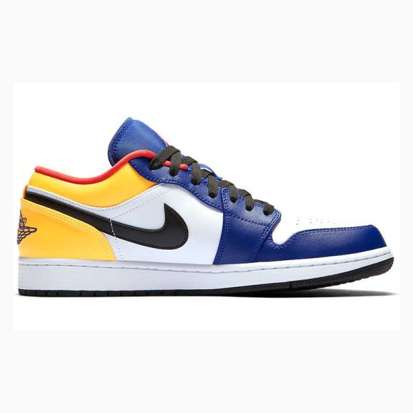 Blue / Yellow Nike Retro Low Sneakers Men's Air Jordan 1 | JD-780WR