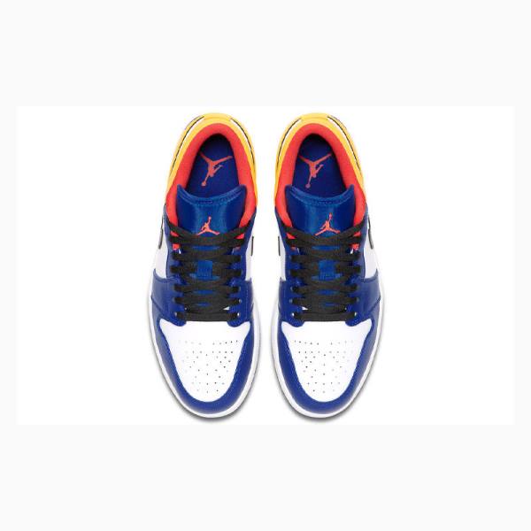 Blue / Yellow Nike Retro Low Sneakers Men's Air Jordan 1 | JD-780WR