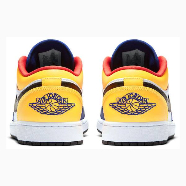 Blue / Yellow Nike Retro Low Sneakers Men's Air Jordan 1 | JD-780WR