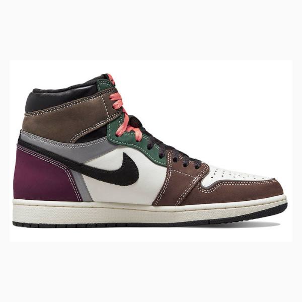 Brown / Green / Orange Nike High OG Hand Crafted Basketball Shoes Men's Air Jordan 1 | JD-813DQ