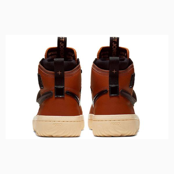 Brown Nike High React Dark Russet Basketball Shoes Men's Air Jordan 1 | JD-176YK