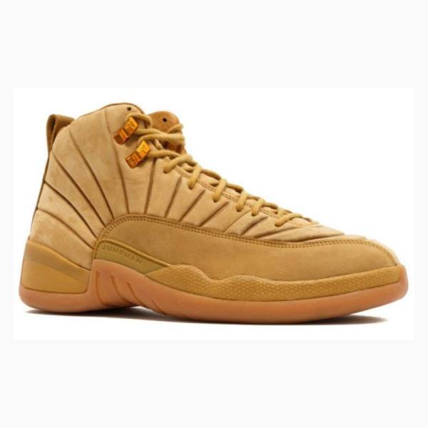 Brown Nike Retro PSNY Wheat Basketball Shoes Women's Air Jordan 12 | JD-584XA