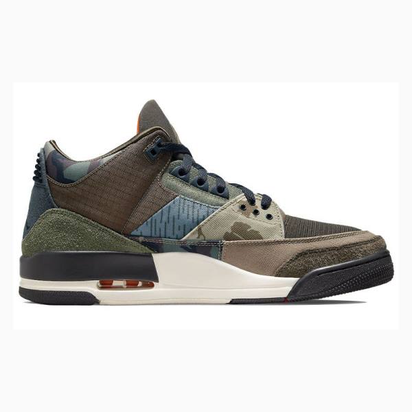 Brown Nike Retro Patchwork Basketball Shoes Men's Air Jordan 3 | JD-605QX