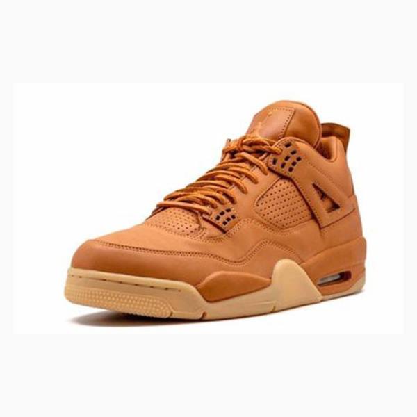 Brown Nike Retro Premium Wheat Basketball Shoes Men's Air Jordan 4 | JD-731MU