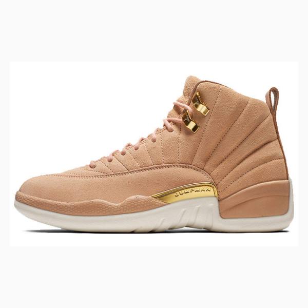 Brown Nike Retro Vachetta Tan Basketball Shoes Women's Air Jordan 12 | JD-056SW