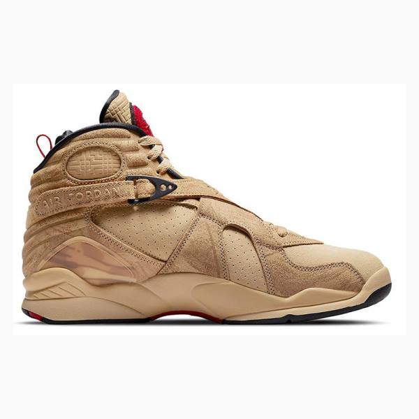 Brown Nike SE Rui Hachimura PE Basketball Shoes Men's Air Jordan 8 | JD-487BJ