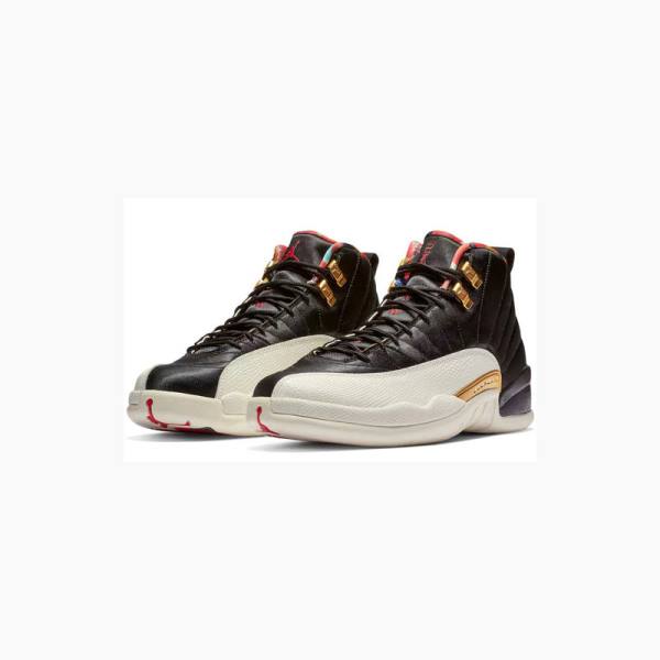 Brown / White Nike Retro CNY Chinese New Year 2019 Basketball Shoes Men's Air Jordan 12 | JD-784UO