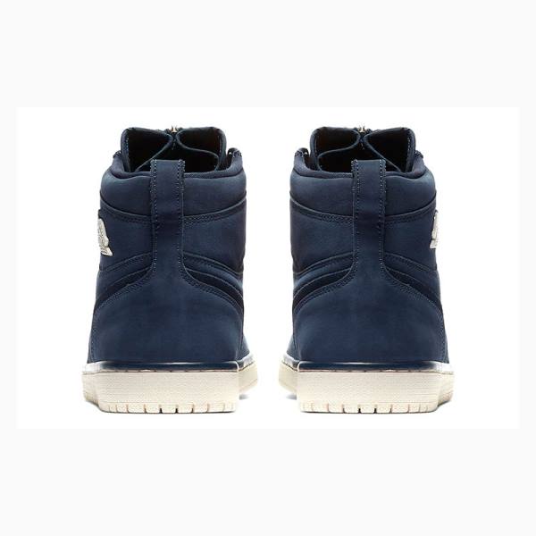 Dark Blue Nike High Zip Basketball Shoes Women's Air Jordan 1 | JD-258MG