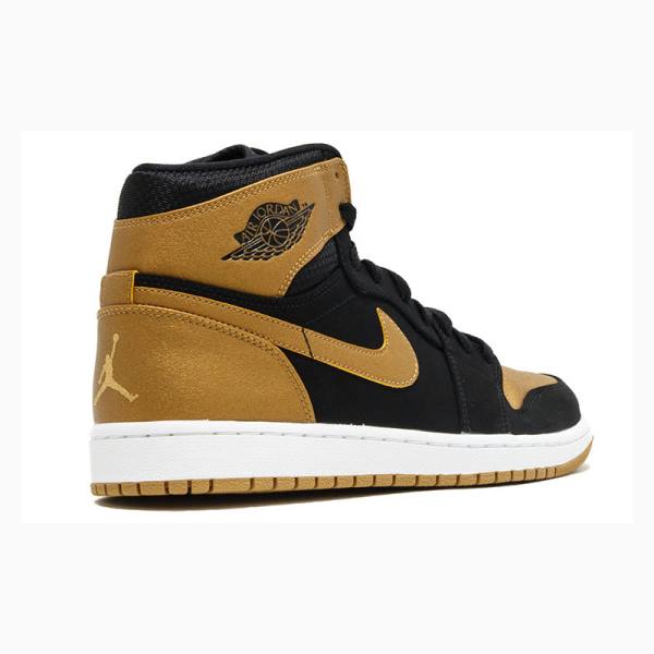 Gold / Black Nike Retro High Melo Basketball Shoes Men's Air Jordan 1 | JD-195YQ