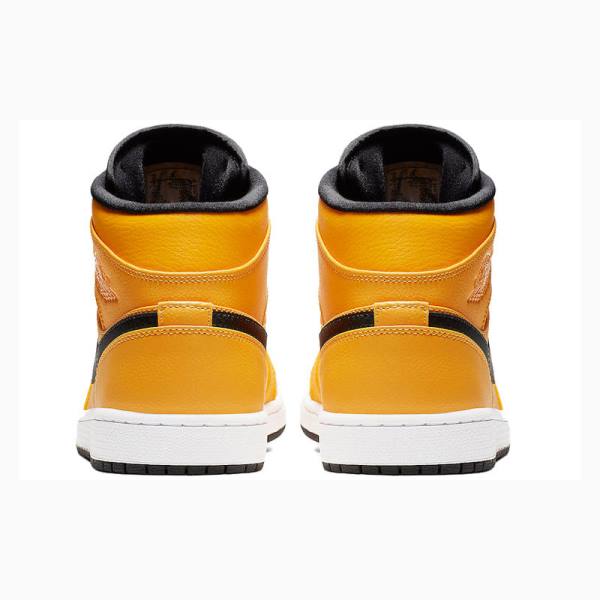 Gold Nike Mid Basketball Shoes Men's Air Jordan 1 | JD-214FI