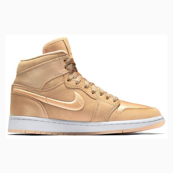 Gold Nike Retro High SOH Ice Peach Basketball Shoes Women's Air Jordan 1 | JD-357DQ