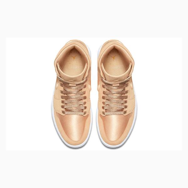 Gold Nike Retro High SOH Ice Peach Basketball Shoes Women's Air Jordan 1 | JD-357DQ