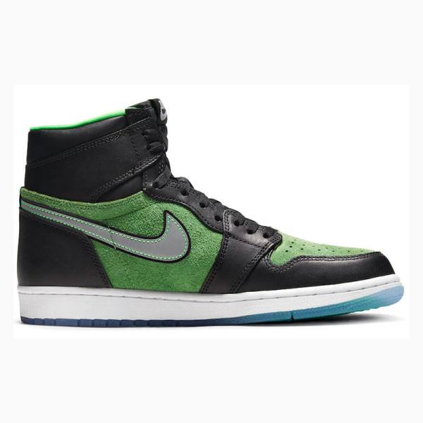 Green / Black Nike HI Zoom Air Rage Basketball Shoes Men's Air Jordan 1 | JD-458QI