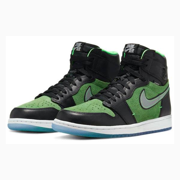 Green / Black Nike HI Zoom Air Rage Basketball Shoes Men's Air Jordan 1 | JD-458QI