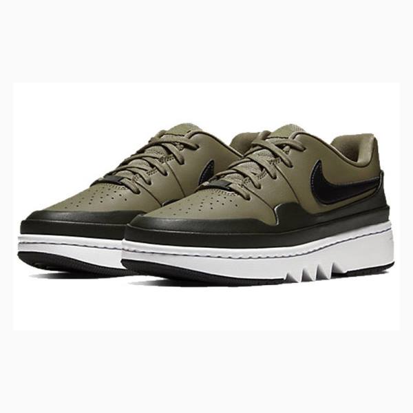 Green / Black Nike Jester XX Low 'Trooper' Sneakers Women's Air Jordan 1 | JD-615TA