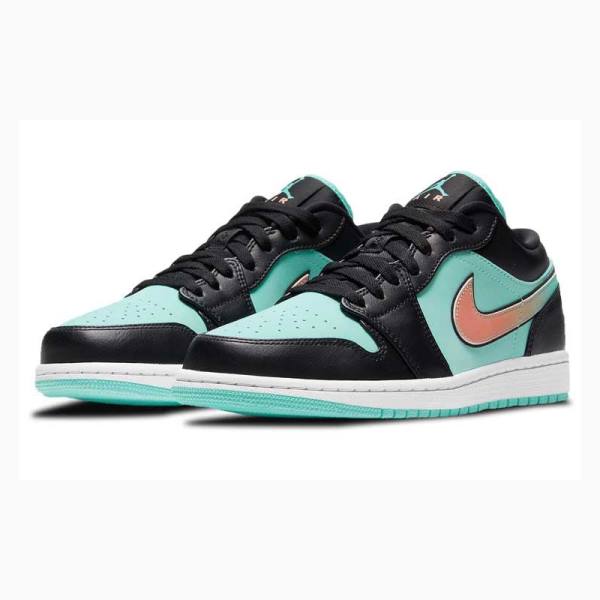 Green / Black Nike Low SE Tropical Twist Sneakers Men's Air Jordan 1 | JD-218OQ