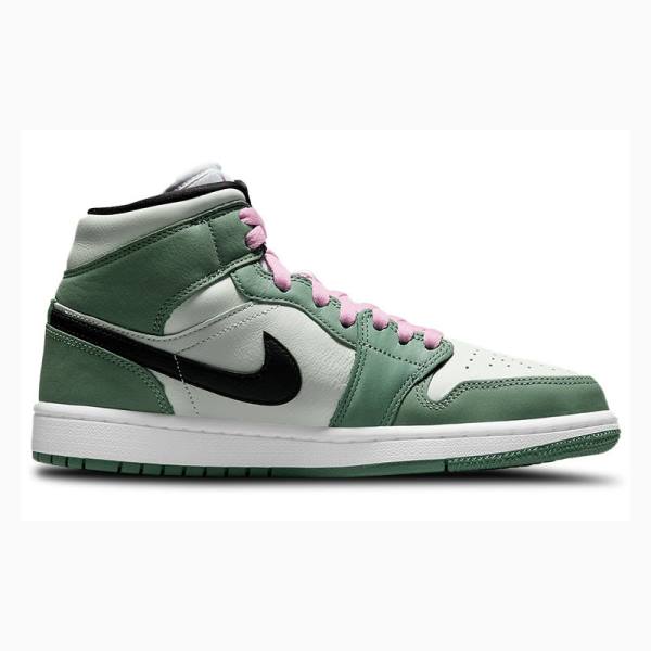 Green / Black Nike Mid SE 'Dutch Green' (W) Basketball Shoes Women's Air Jordan 1 | JD-147JQ