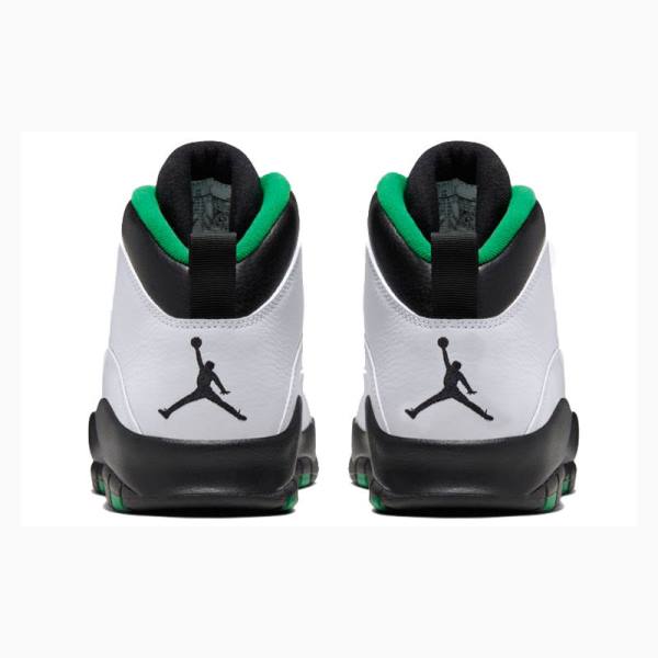 Green / Black / White Nike Retro Seattle Basketball Shoes Men's Air Jordan 10 | JD-250RT