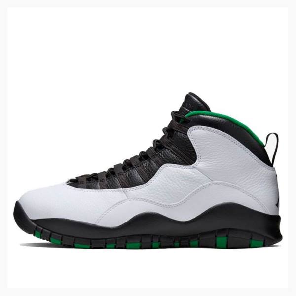 Green / Black / White Nike Retro Seattle Basketball Shoes Men\'s Air Jordan 10 | JD-250RT