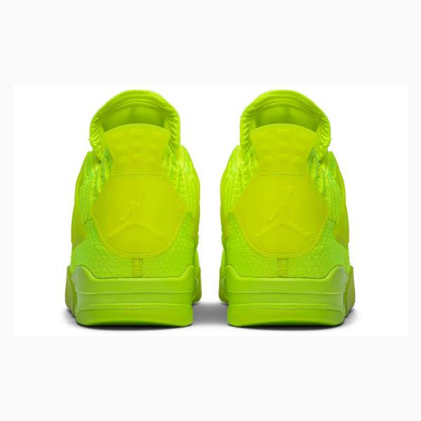 Green Nike Flyknit Volt Basketball Shoes Men's Air Jordan 4 | JD-340YT