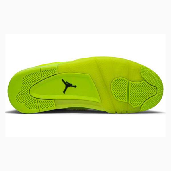 Green Nike Flyknit Volt Basketball Shoes Men's Air Jordan 4 | JD-340YT