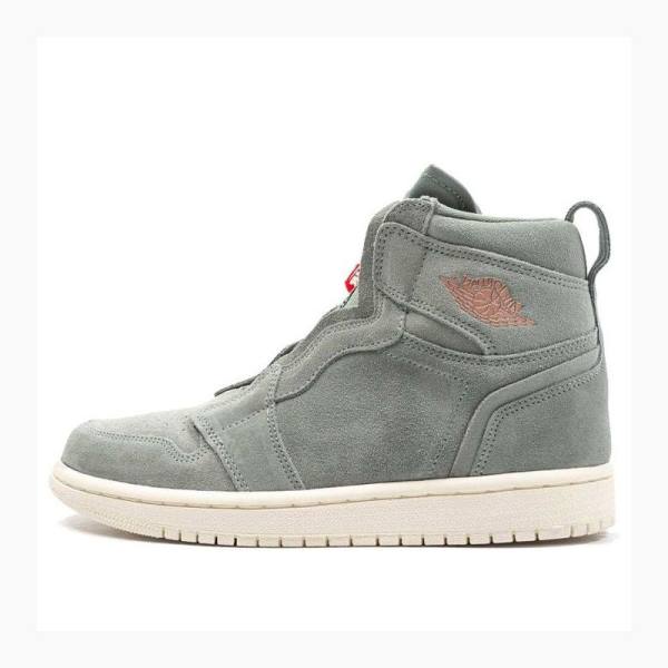 Green Nike High Zip Mica Basketball Shoes Women\'s Air Jordan 1 | JD-360OJ