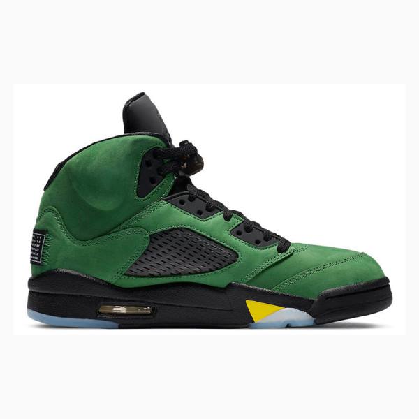 Green Nike Retro SE Oregon Basketball Shoes Men's Air Jordan 5 | JD-261JR