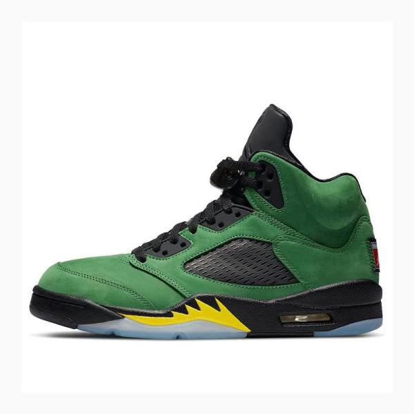 Green Nike Retro SE Oregon Basketball Shoes Men\'s Air Jordan 5 | JD-261JR