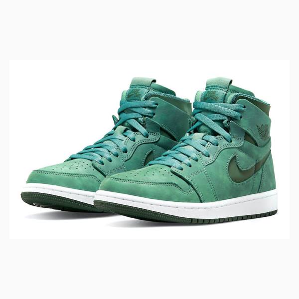 Green Nike Zoom Air CMFT Basketball Shoes Women's Air Jordan 1 | JD-384GY