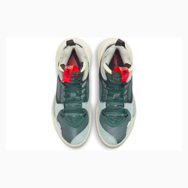 Green / White Nike Delta Mid Running Shoes Men's Air Jordan | JD-824WA