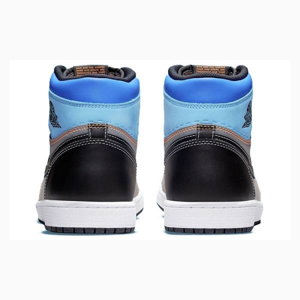 Grey / Black / Blue Nike Retro High OG Pro Prototype Basketball Shoes Men's Air Jordan 1 | JD-490VN