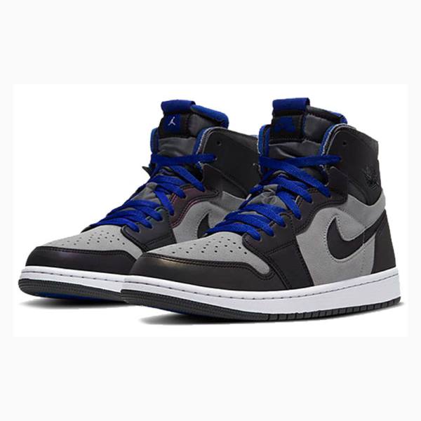 Grey / Black / Blue Nike Zoom Air CMFT LPL x Air Jordan Basketball Shoes Men's Air Jordan 1 | JD-798UI