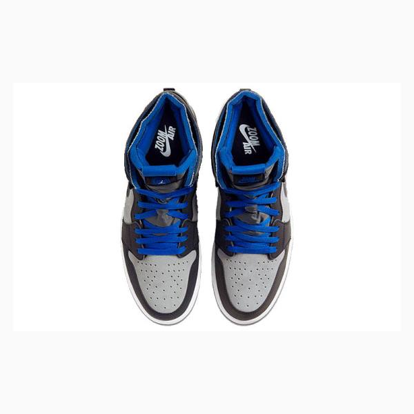 Grey / Black / Blue Nike Zoom Air CMFT LPL x Air Jordan Basketball Shoes Men's Air Jordan 1 | JD-798UI