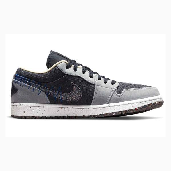 Grey / Black Nike Low SE Crater Sneakers Men's Air Jordan 1 | JD-408YM