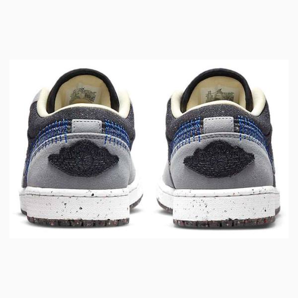 Grey / Black Nike Low SE Crater Sneakers Men's Air Jordan 1 | JD-408YM