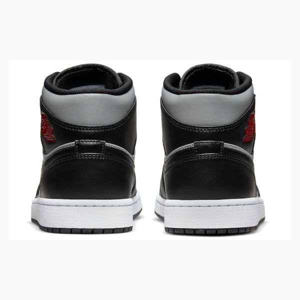 Grey / Black Nike Mid Shadow Basketball Shoes Men's Air Jordan 1 | JD-863ZO