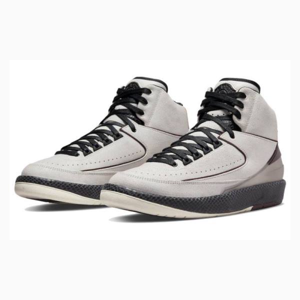 Grey / Black Nike Retro A Ma Maniére Airness Basketball Shoes Men's Air Jordan 2 | JD-276VR