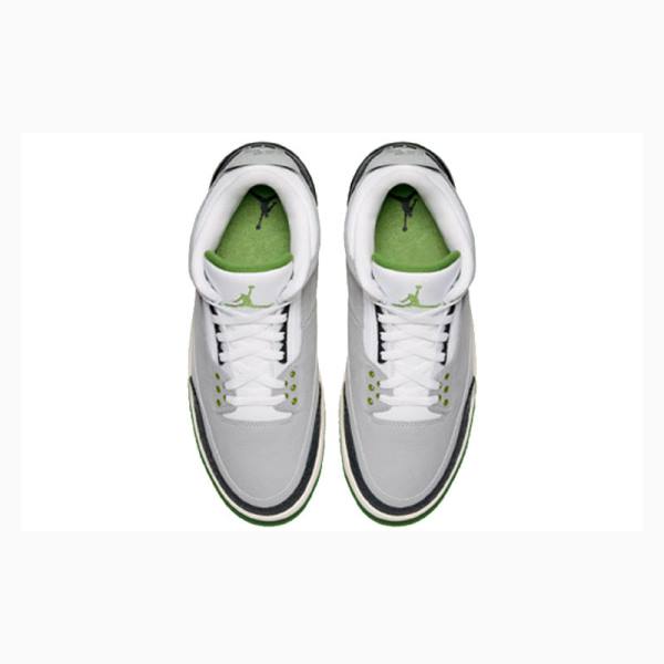 Grey / Black Nike Retro Chlorophyll Basketball Shoes Men's Air Jordan 3 | JD-207TQ