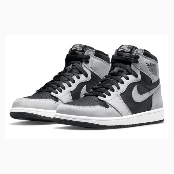 Grey / Black Nike Retro High OG Shadow 2.0 Basketball Shoes Men's Air Jordan 1 | JD-138ZS