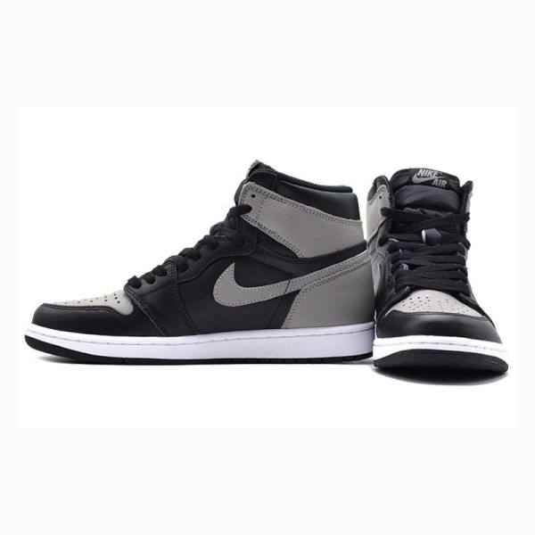 Grey / Black Nike Retro High OG Shadow Basketball Shoes Men's Air Jordan 1 | JD-391ET