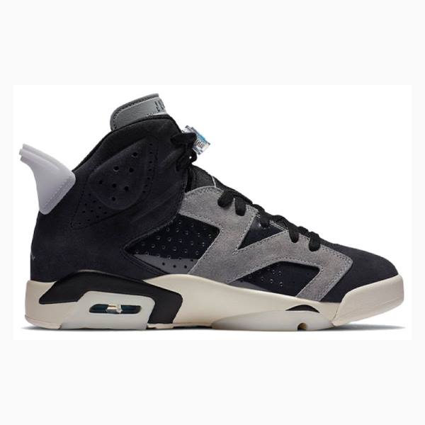 Grey / Black Nike Retro Tech Chrome Basketball Shoes Women's Air Jordan 6 | JD-720GR