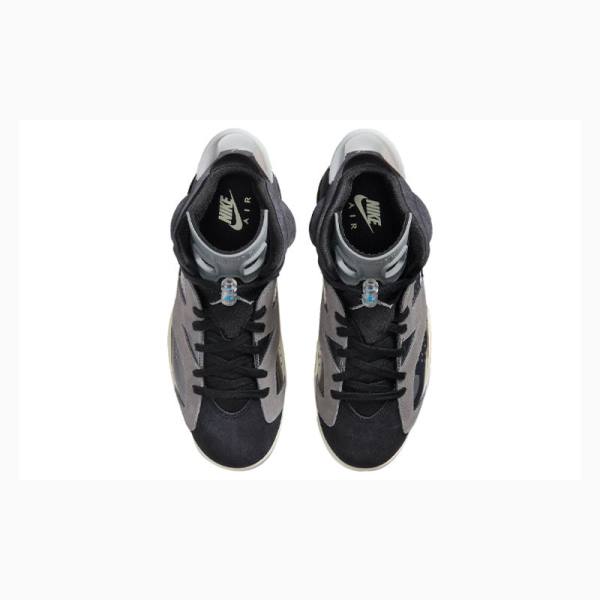 Grey / Black Nike Retro Tech Chrome Basketball Shoes Women's Air Jordan 6 | JD-720GR