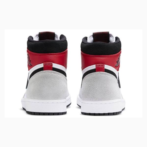 Grey / Black / Red Nike Retro High OG Light Smoke Basketball Shoes Men's Air Jordan 1 | JD-629GO