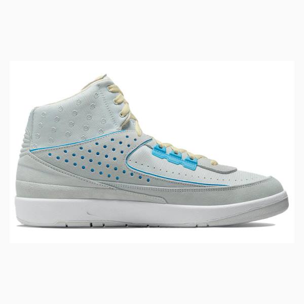 Grey / Blue Nike X Union LA Basketball Shoes Men's Air Jordan 2 | JD-187XN