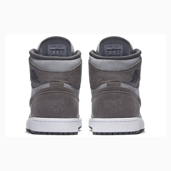 Grey / Brown Nike Retro High Premium 'Grey Camo' Basketball Shoes Men's Air Jordan 1 | JD-750EL